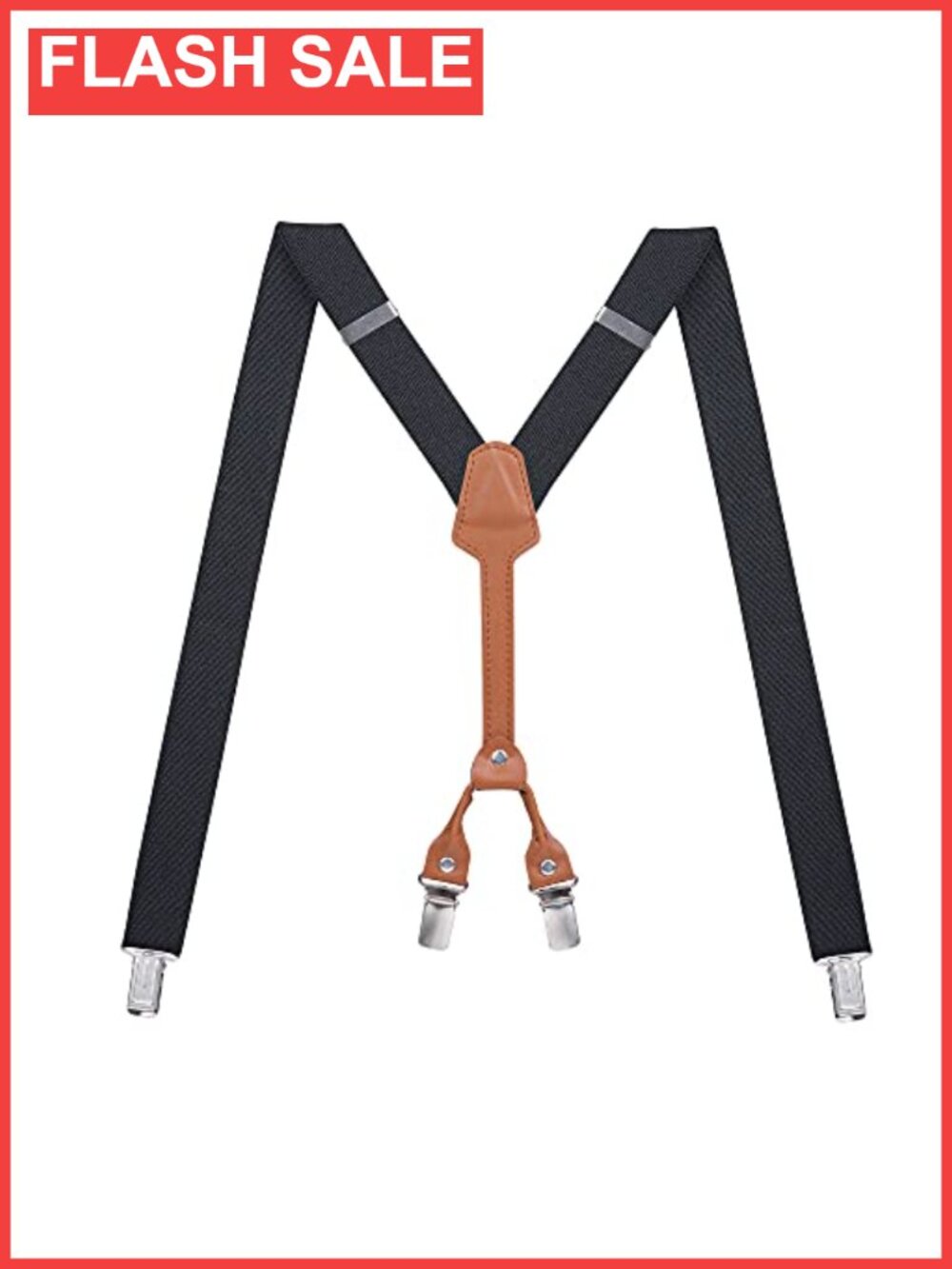 Women's Suspenders 1" Width Y Back 4 Clip Skinny Adjustable